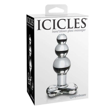 Tappo in Vetro Icicle di Lusso per Gioco Anale, Elegante e Sicuro